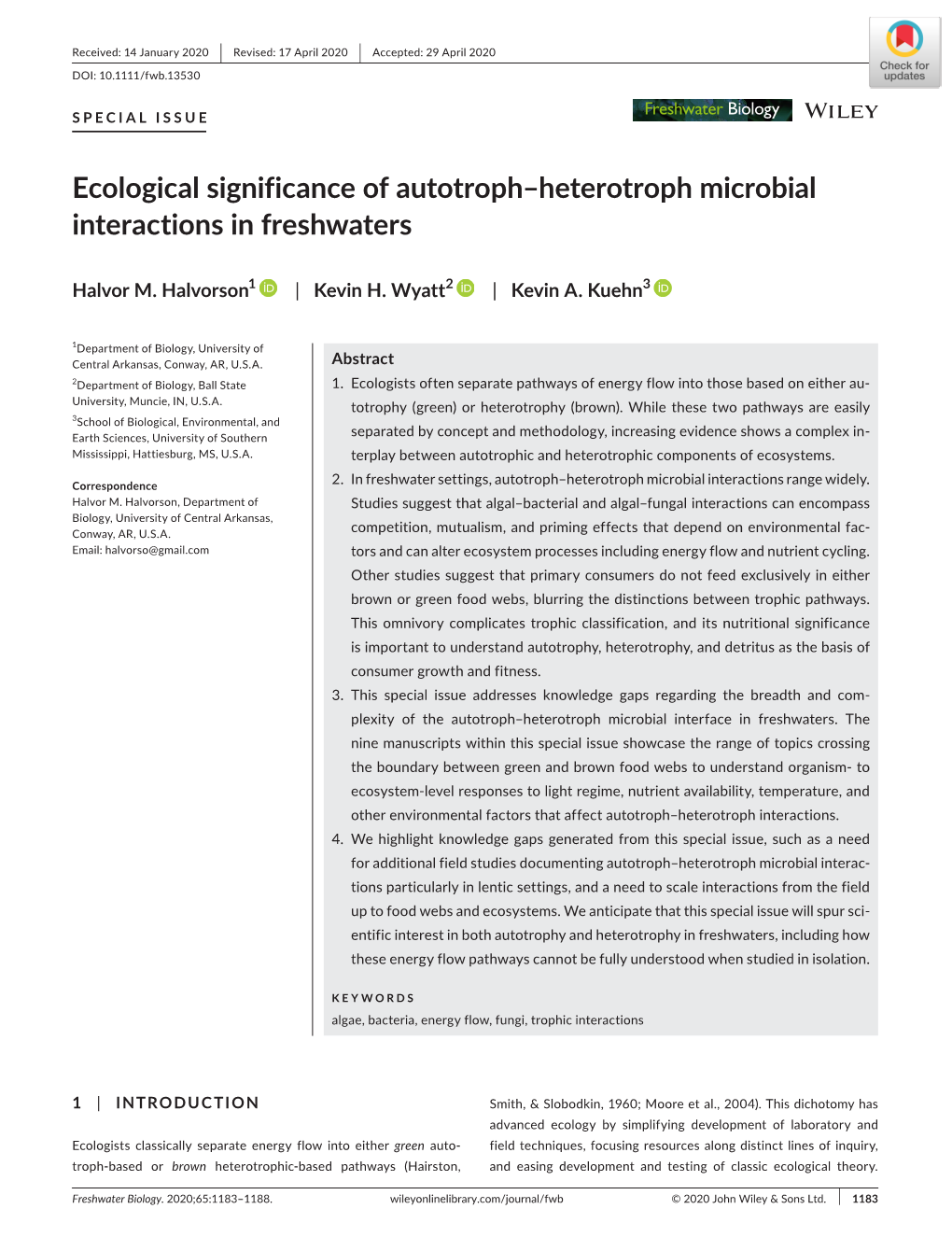 Ecological Significance of Autotroph–Heterotroph Microbial Interactions in Freshwaters