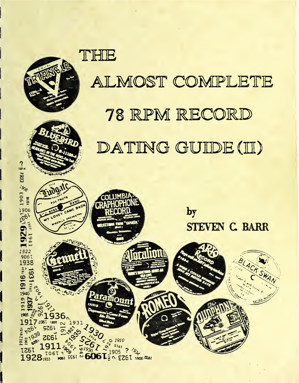 The Almost Complete 78 Rpm Record Dating Guide