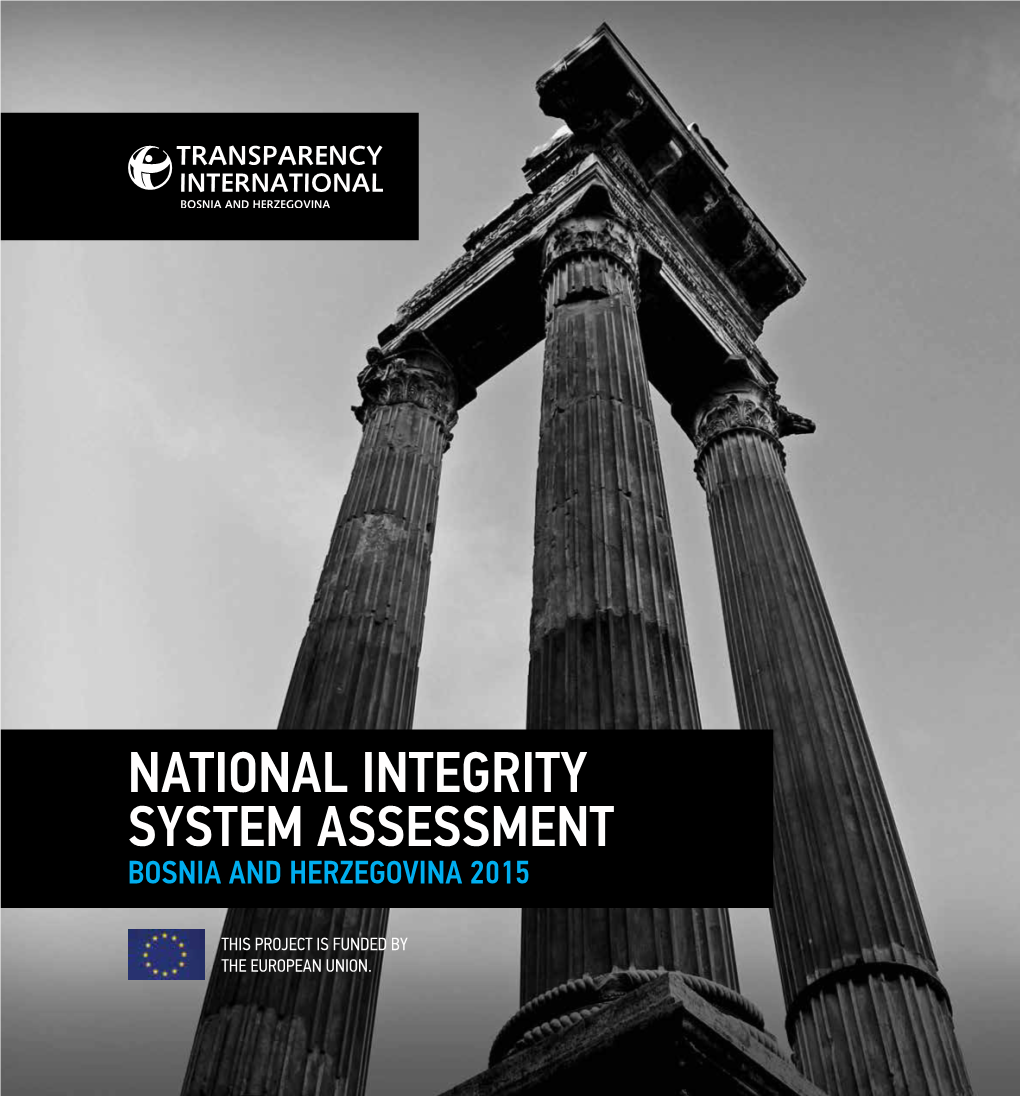 National Integrity System Assessment Bosnia and Herzegovina 2015