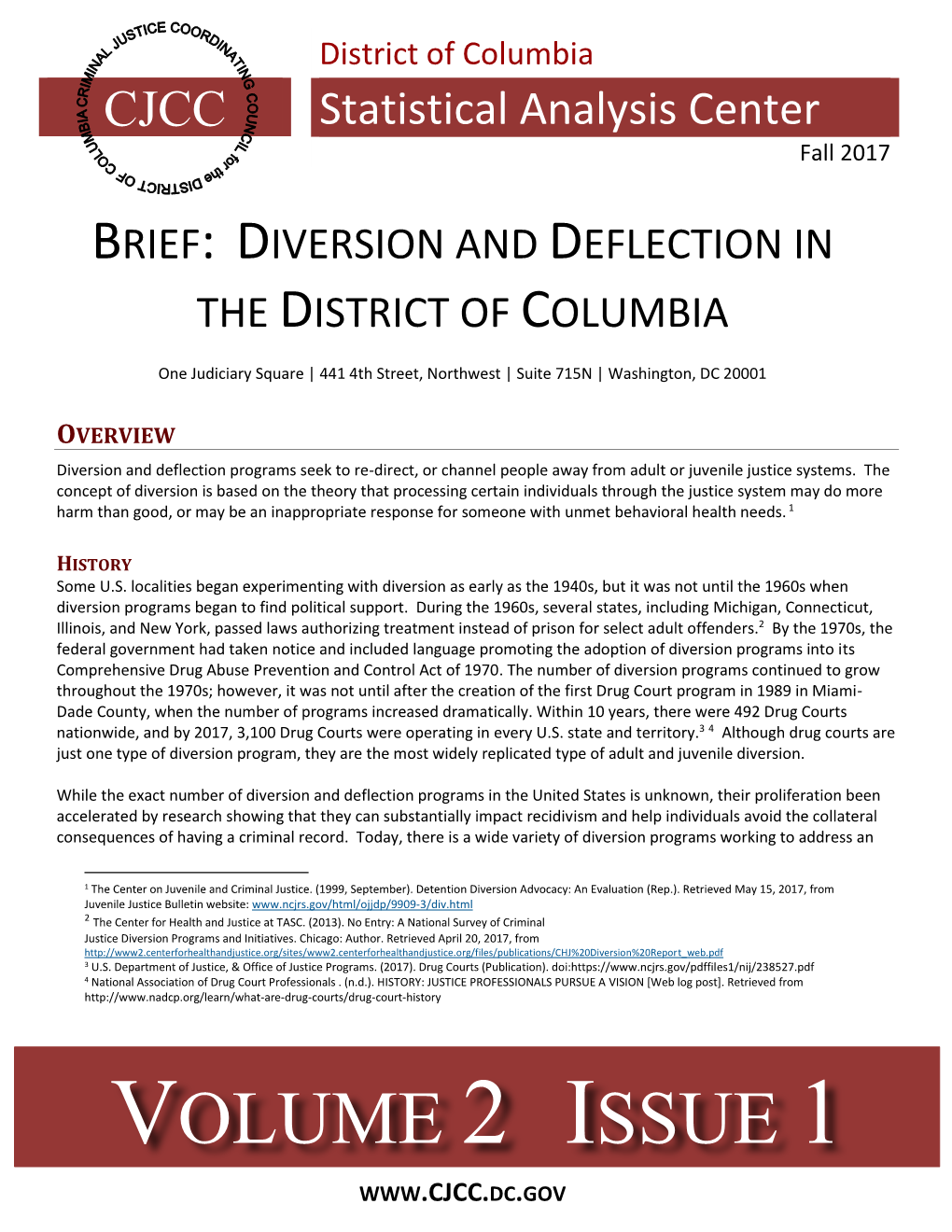 DIVERSION and DEFLECTION in the DISTRICT of COLUMBIA.Pdf