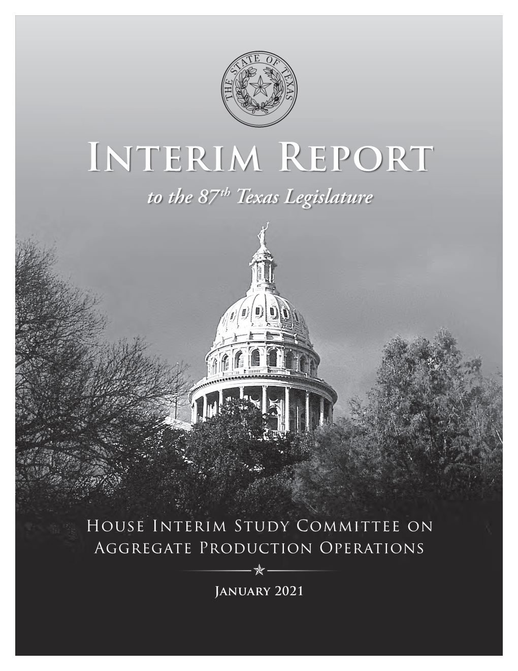 House Interim Study Committee on Aggregate Production Operations
