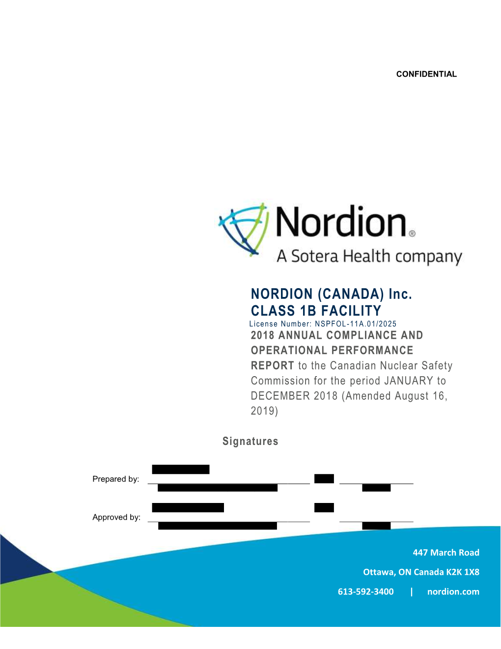 (CANADA) Inc. CLASS 1B FACILITY