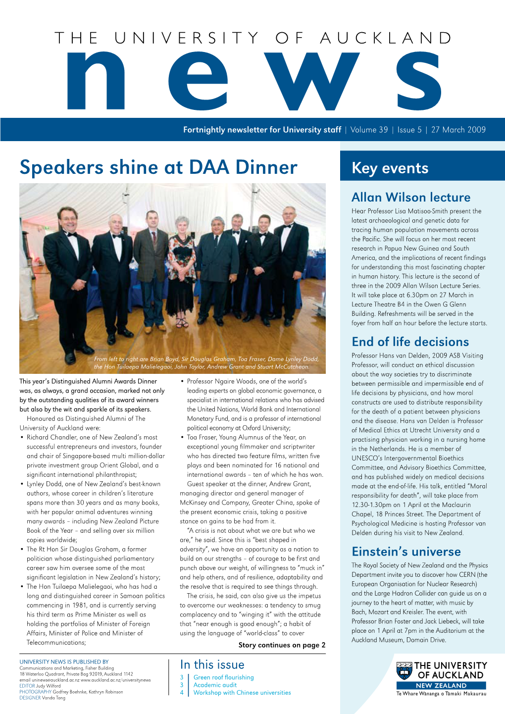 Speakers Shine at DAA Dinner