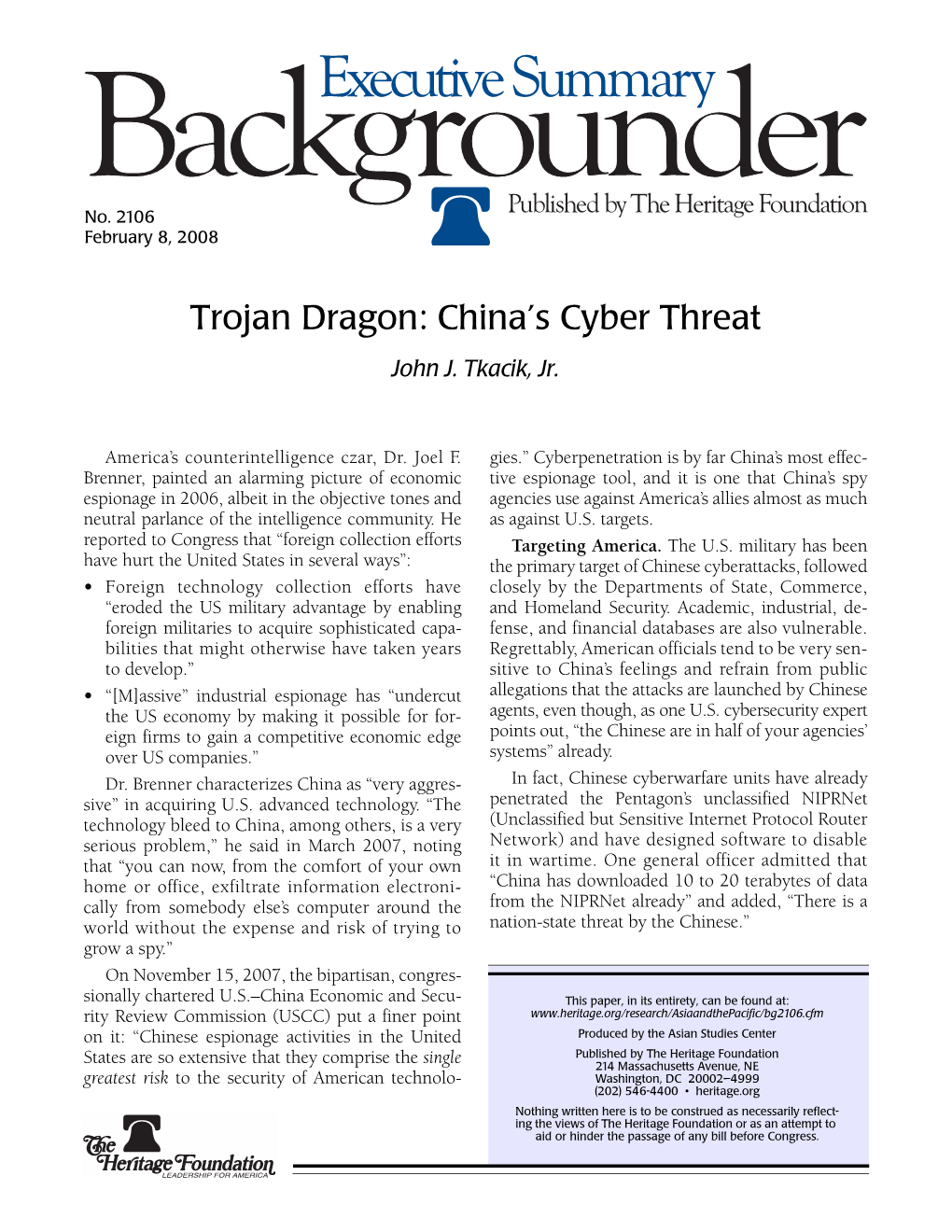 China's Cyber Threat