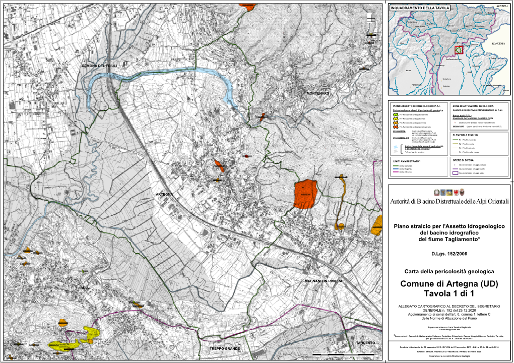 Comune Di Artegna (UD) Tavola 1 Di 1
