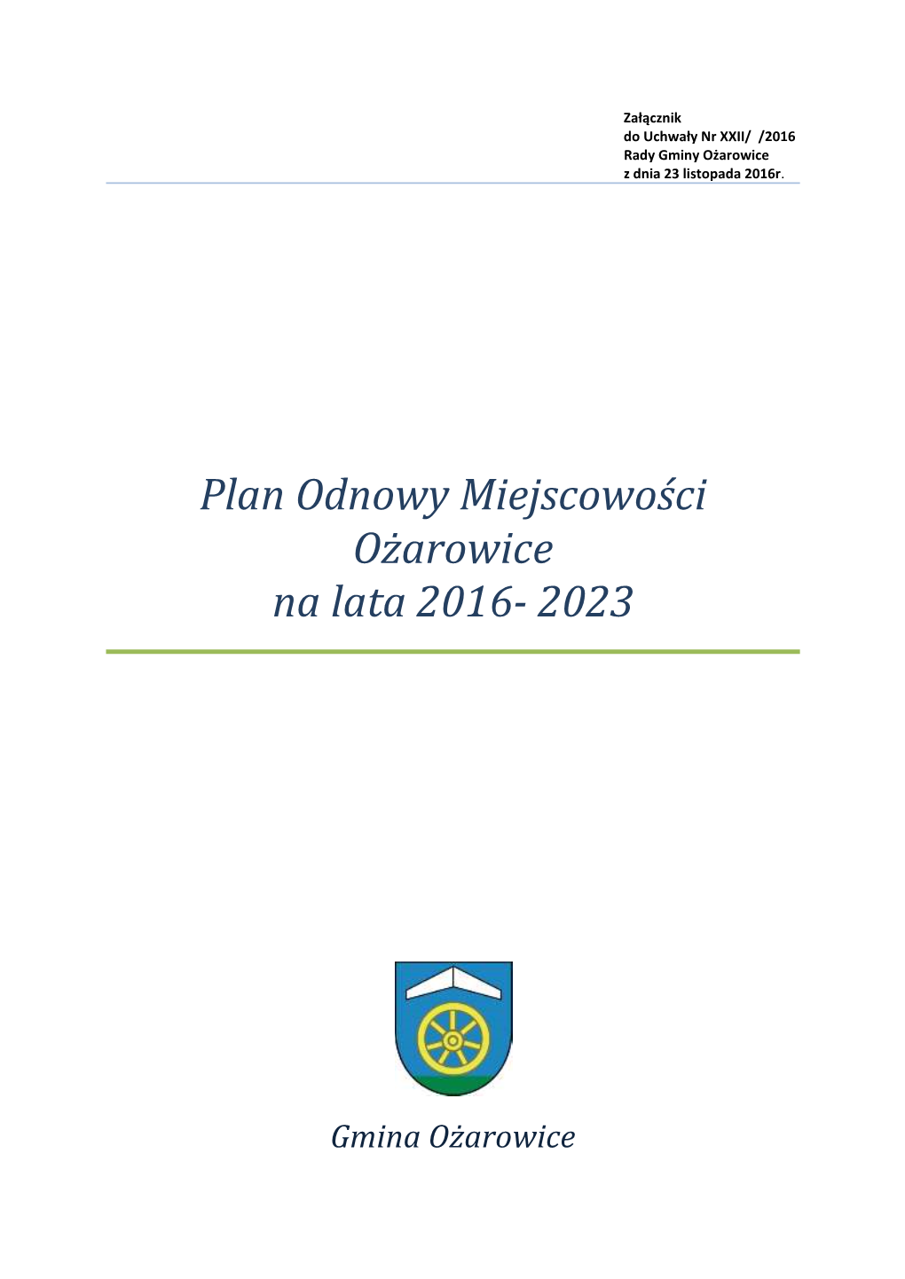 Plan Rozwoju Miejscowości Niezdara