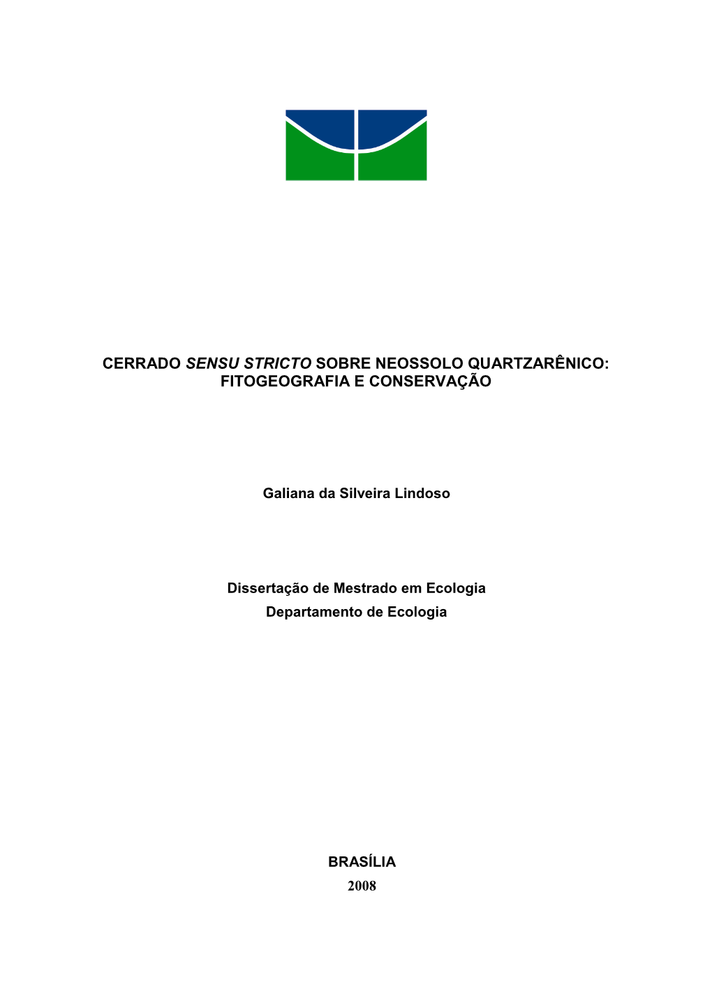Galiana Lindoso Dissertação Ecologia 2008