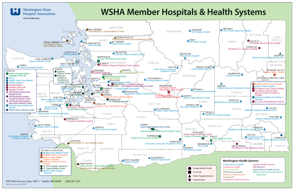 WSHA Member Hospitals & Health Systems