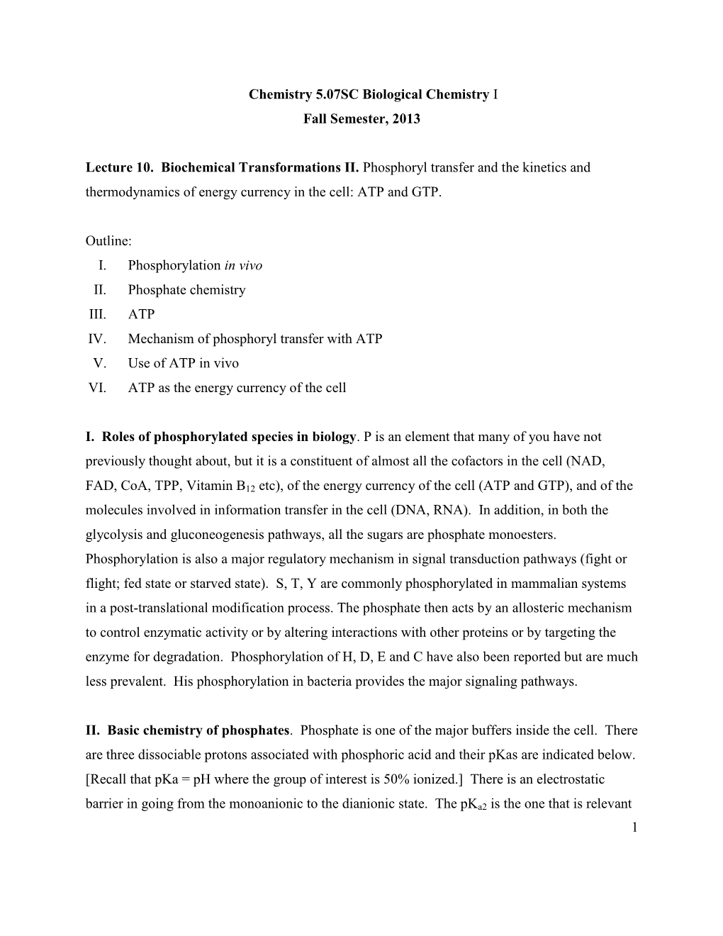 Biochemical Transformations II