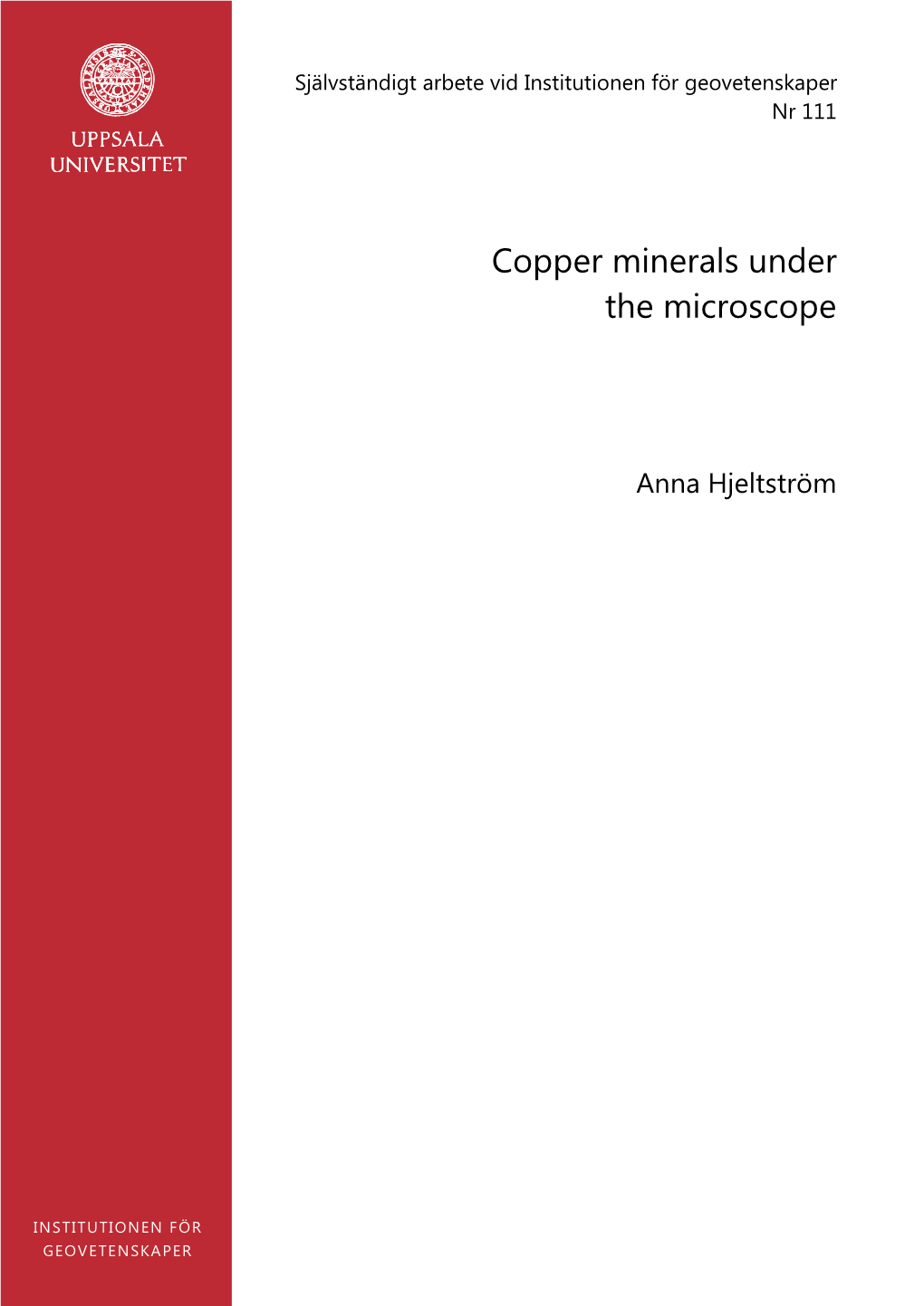 Copper Minerals Under the Microscope