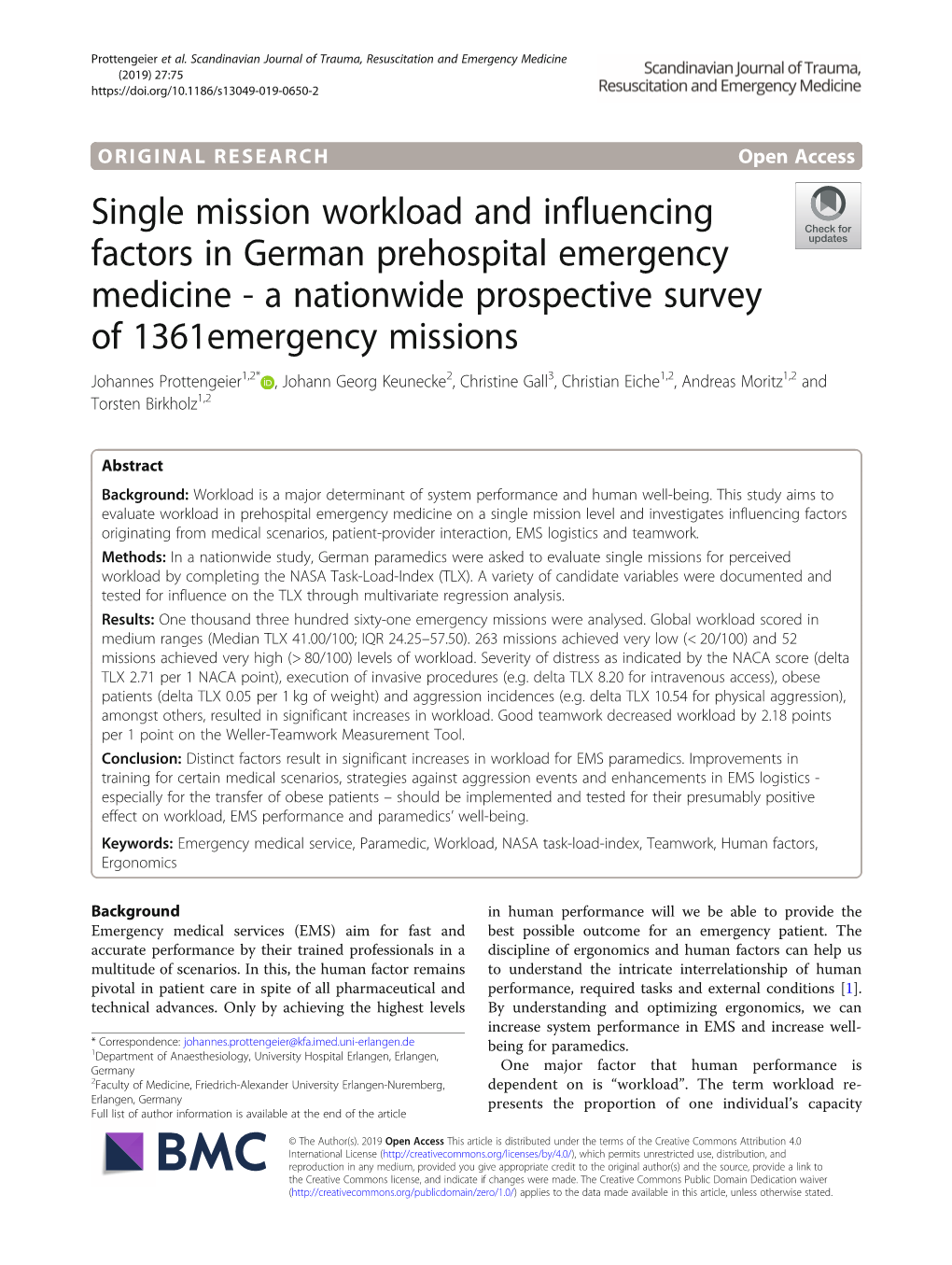 Single Mission Workload and Influencing Factors