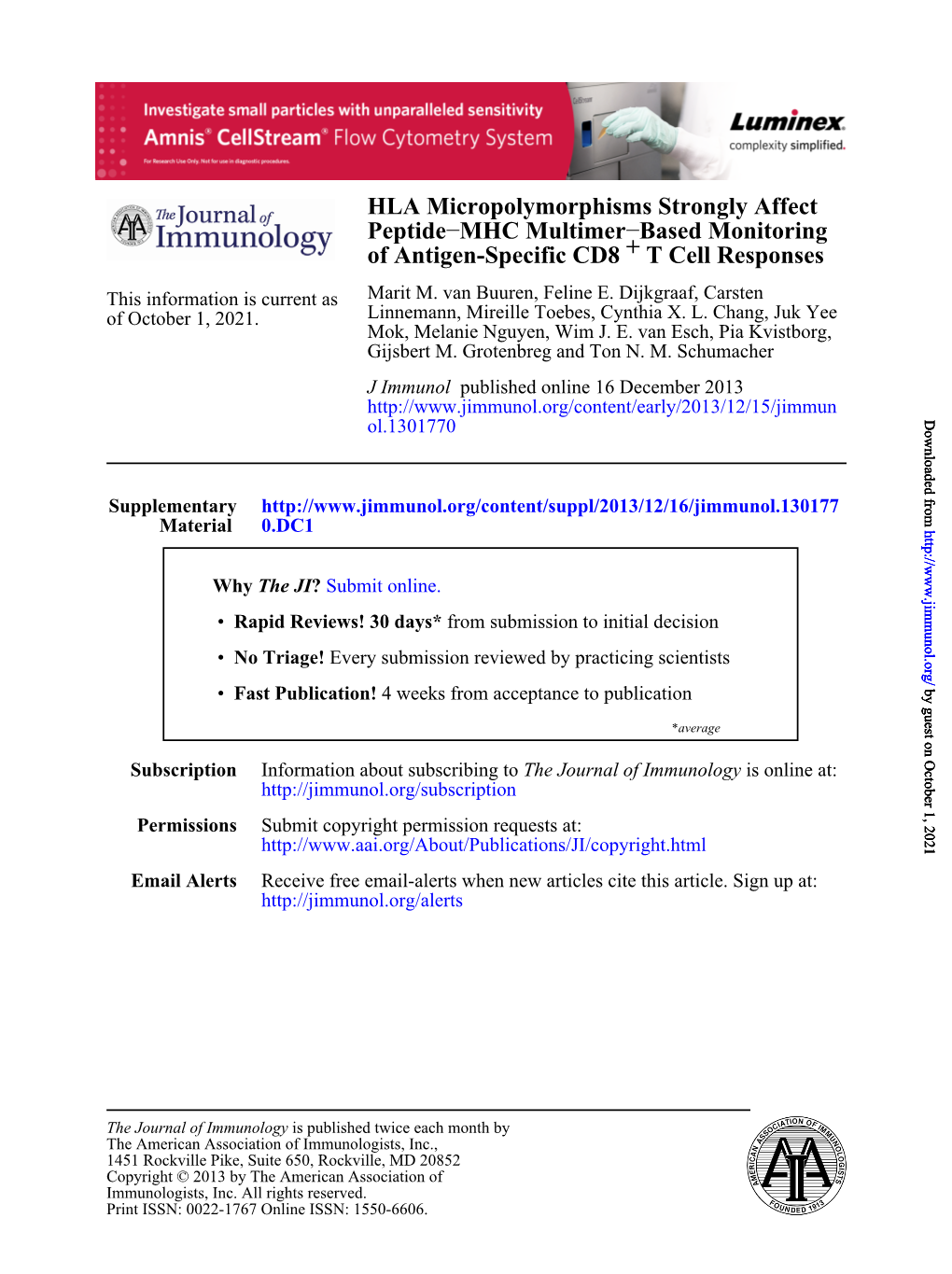 MHC Multimer − Peptide HLA Micropolymorphisms Strongly Affect