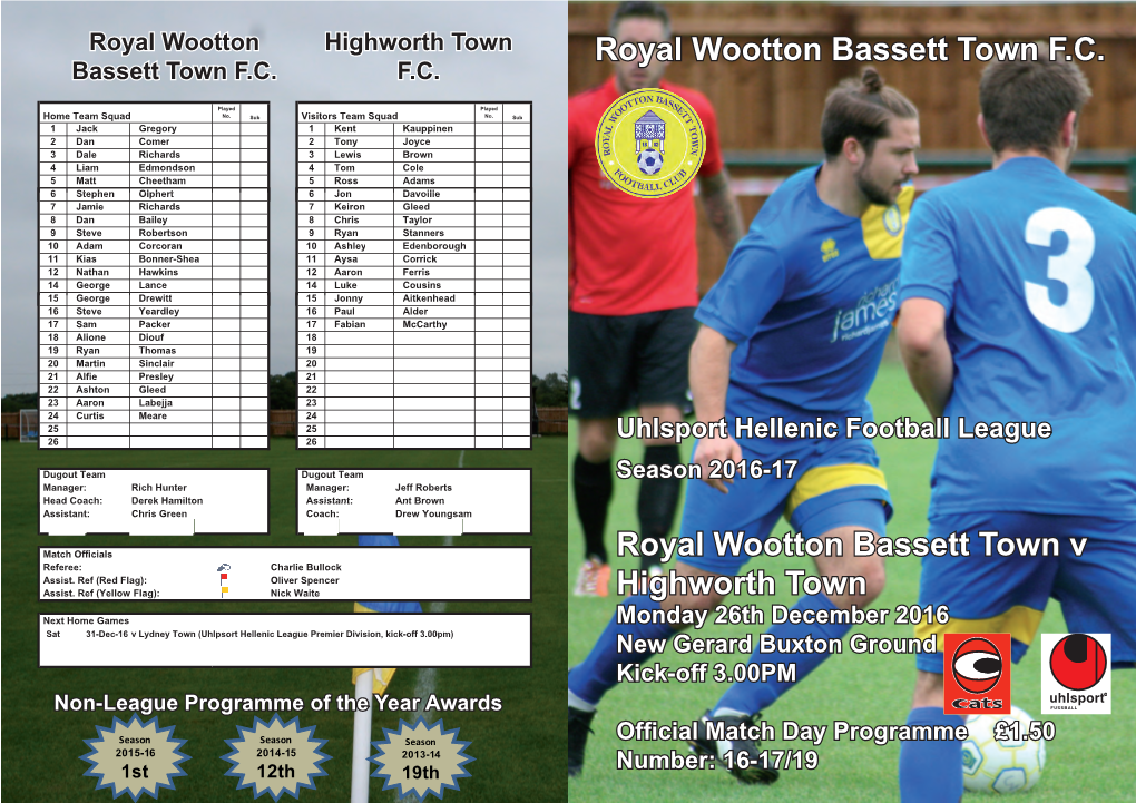 Royal Wootton Bassett Town F.C. Royal Wootton Bassett