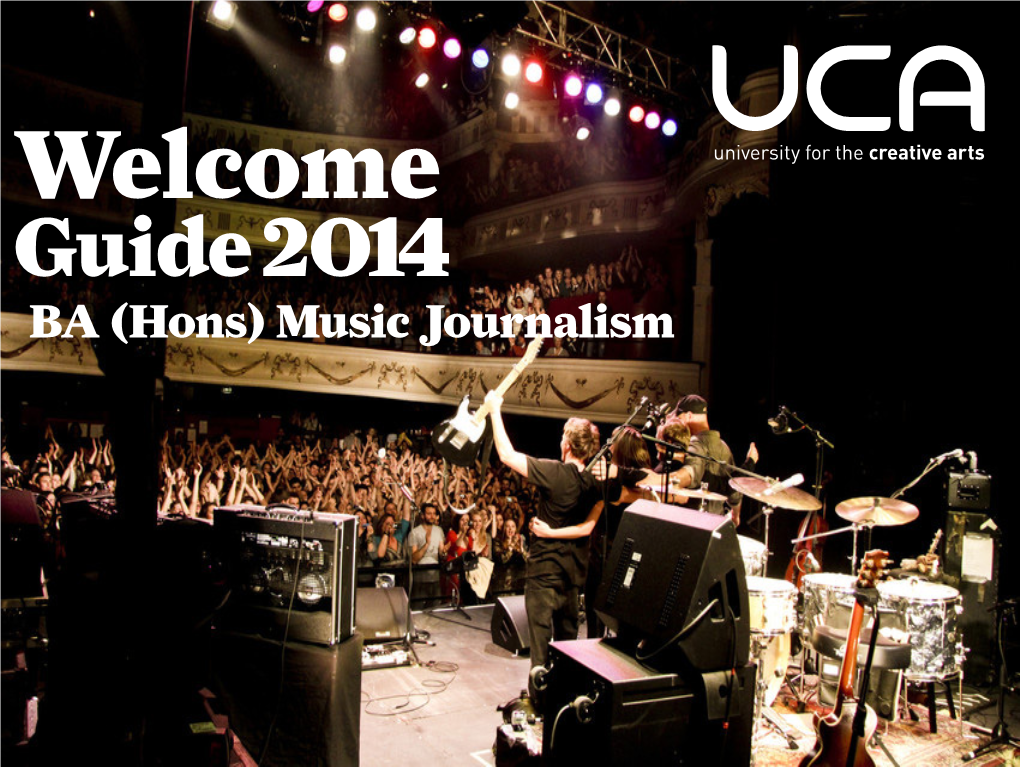 Ba Music Journalism Welcome