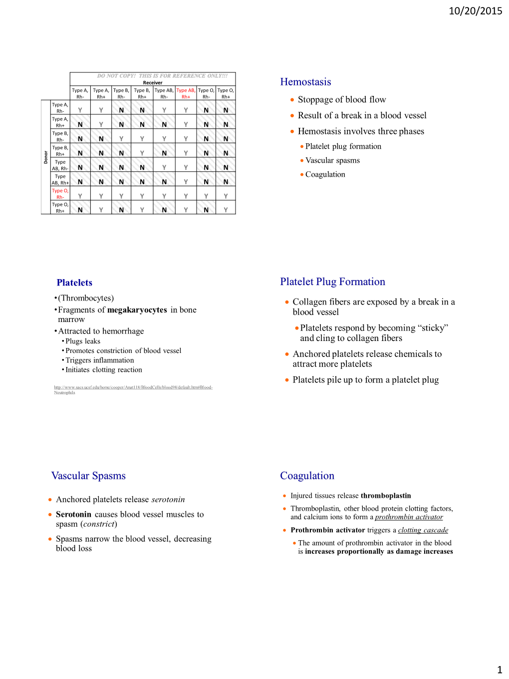 Hemostasis Platelet Plug Formation Vascular Spasms Coagulation