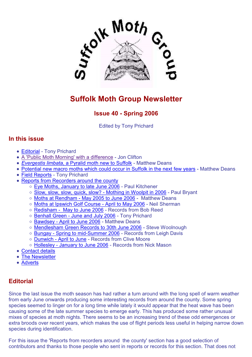 Suffolk Moth Group Newsletter