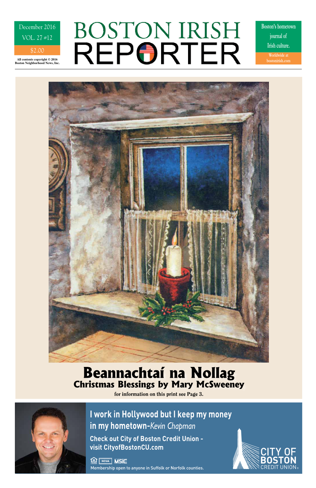 Beannachtaí Na Nollag Christmas Blessings by Mary Mcsweeney for Information on This Print See Page 3