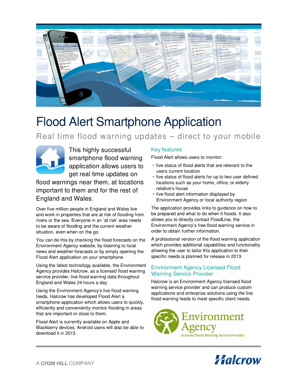 Flood Alert Smartphone Application Real Time Flood Warning Updates – Direct to Your Mobile