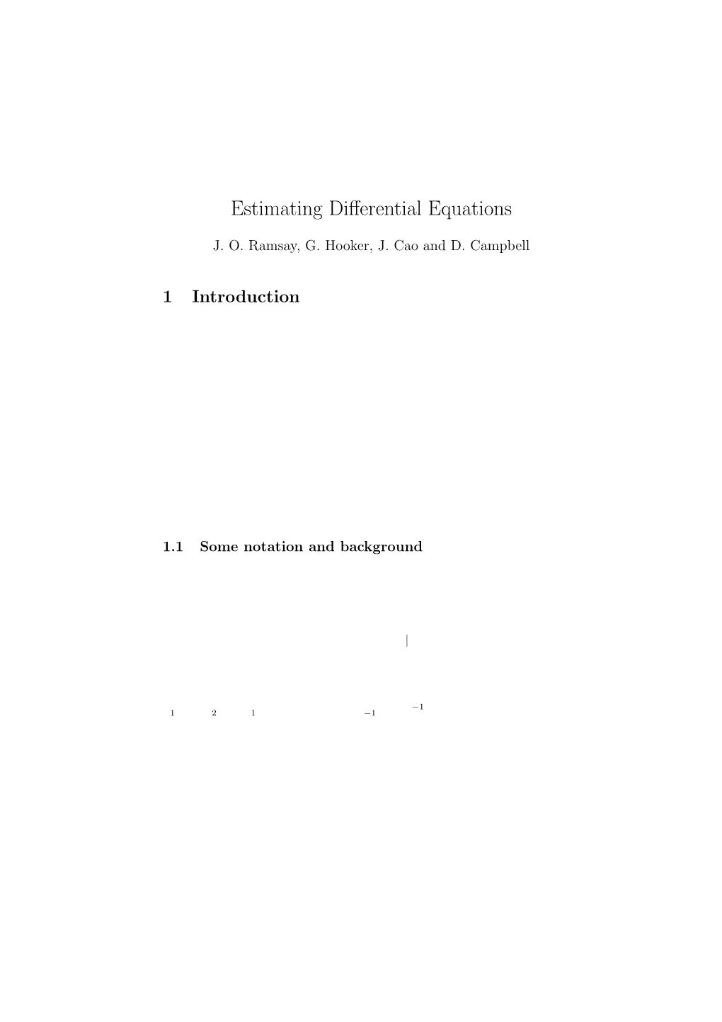Estimating Differential Equations