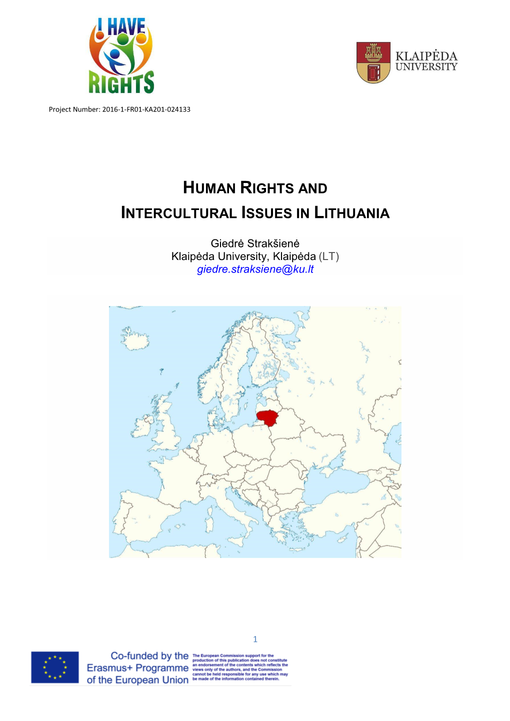 Human Rights and Intercultural Issues in Lithuania
