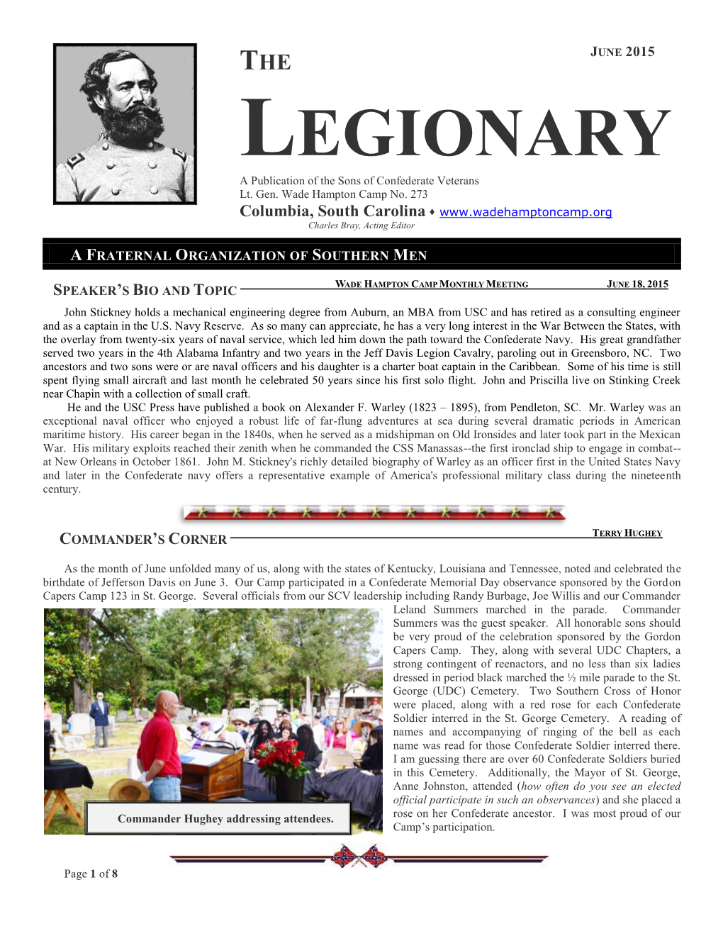 LEGIONARY a Publication of the Sons of Confederate Veterans Lt