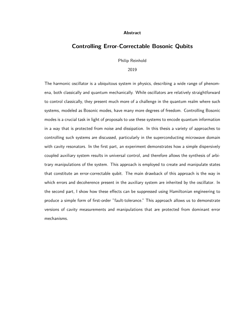 Controlling Error-Correctable Bosonic Qubits