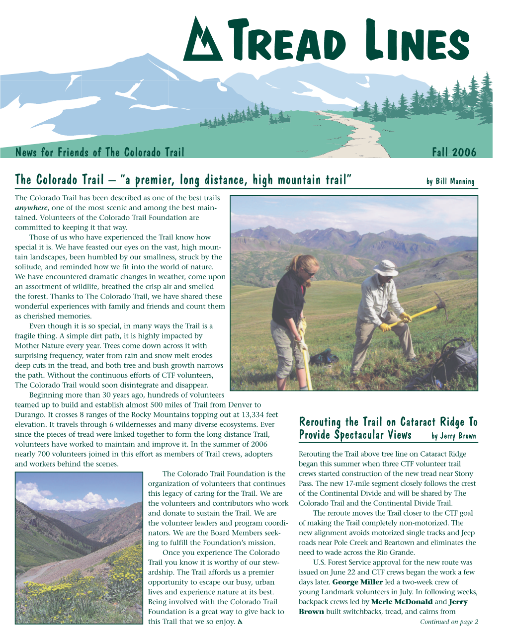 The Colorado Trail – “A Premier, Long Distance, High Mountain Trail”