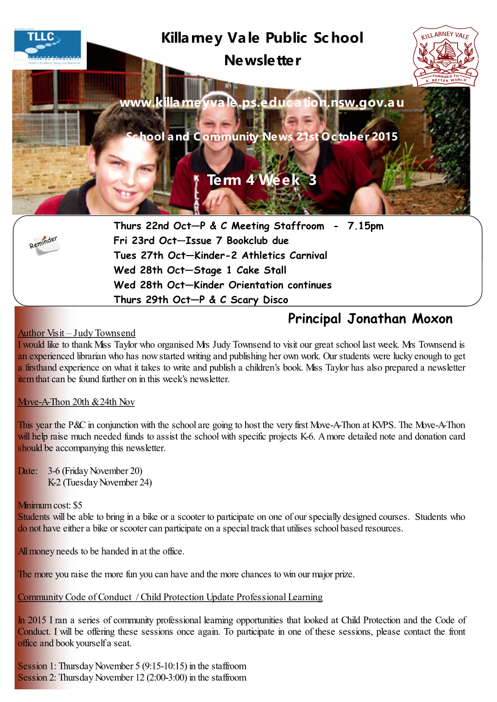 Killarney Vale Public School Newsletter Term 4 Week 3