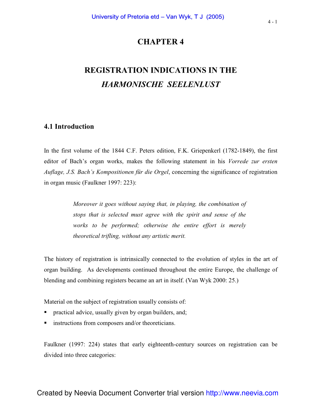 Chapter 4 Registration Indications in the Harmonische Seelenlust