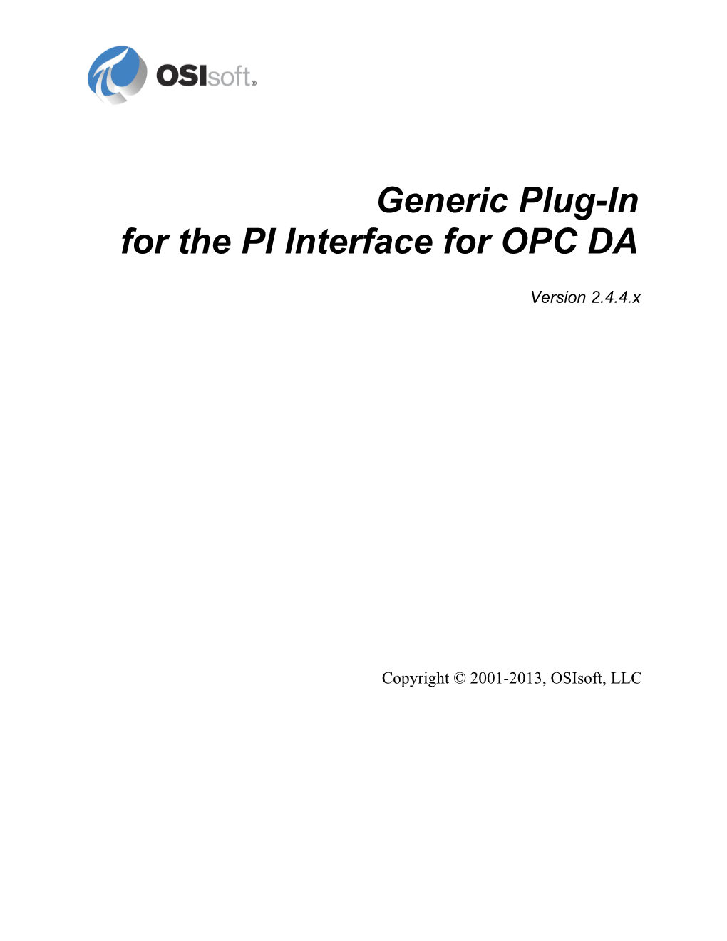 Generic Plug-In DLL for OPC DA Interface to the PI System s1