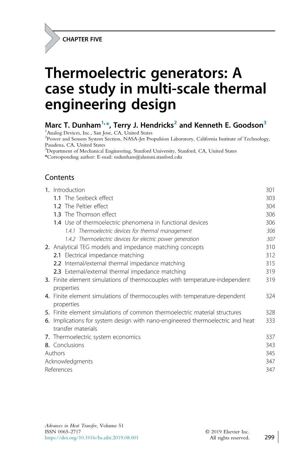 Thermoelectric Generators: a Case Study in Multi-Scale Thermal Engineering Design