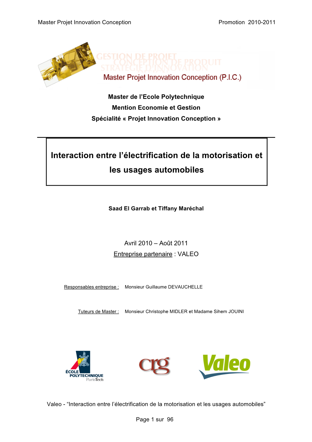 Interaction Entre L'électrification De La Motorisation Et Les Usages