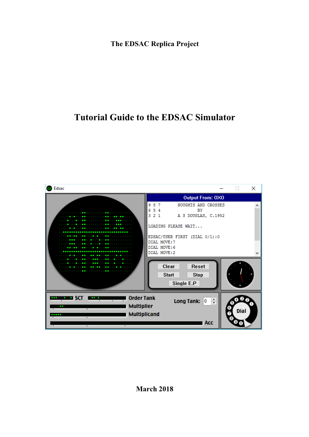 Tutorial Guide to the EDSAC Simulator