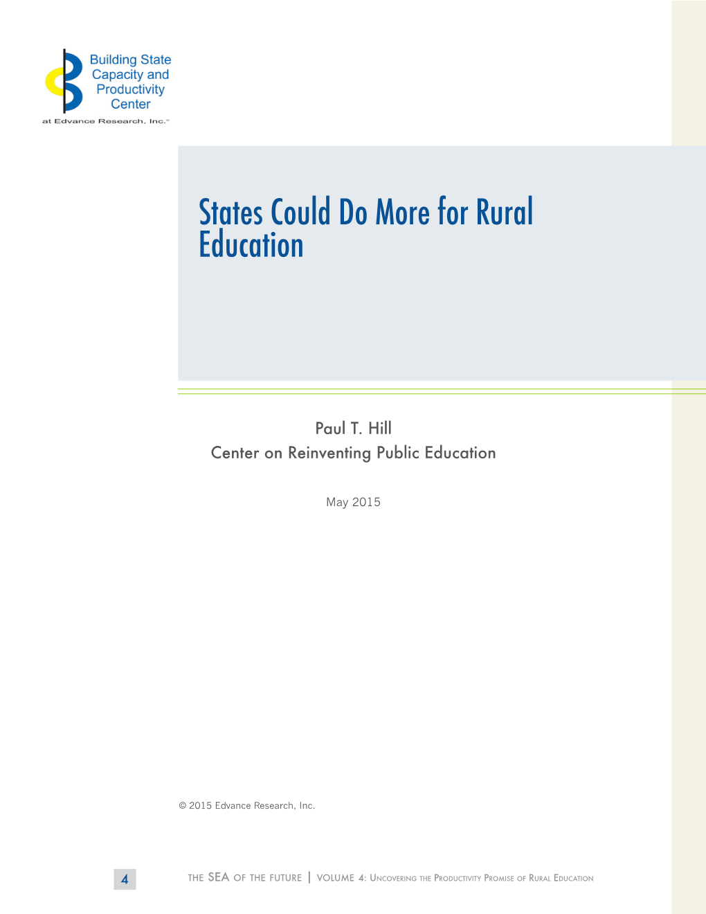 States Could Do More for Rural Education