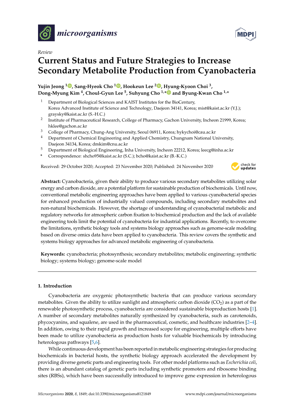 Current Status and Future Strategies to Increase Secondary Metabolite Production from Cyanobacteria