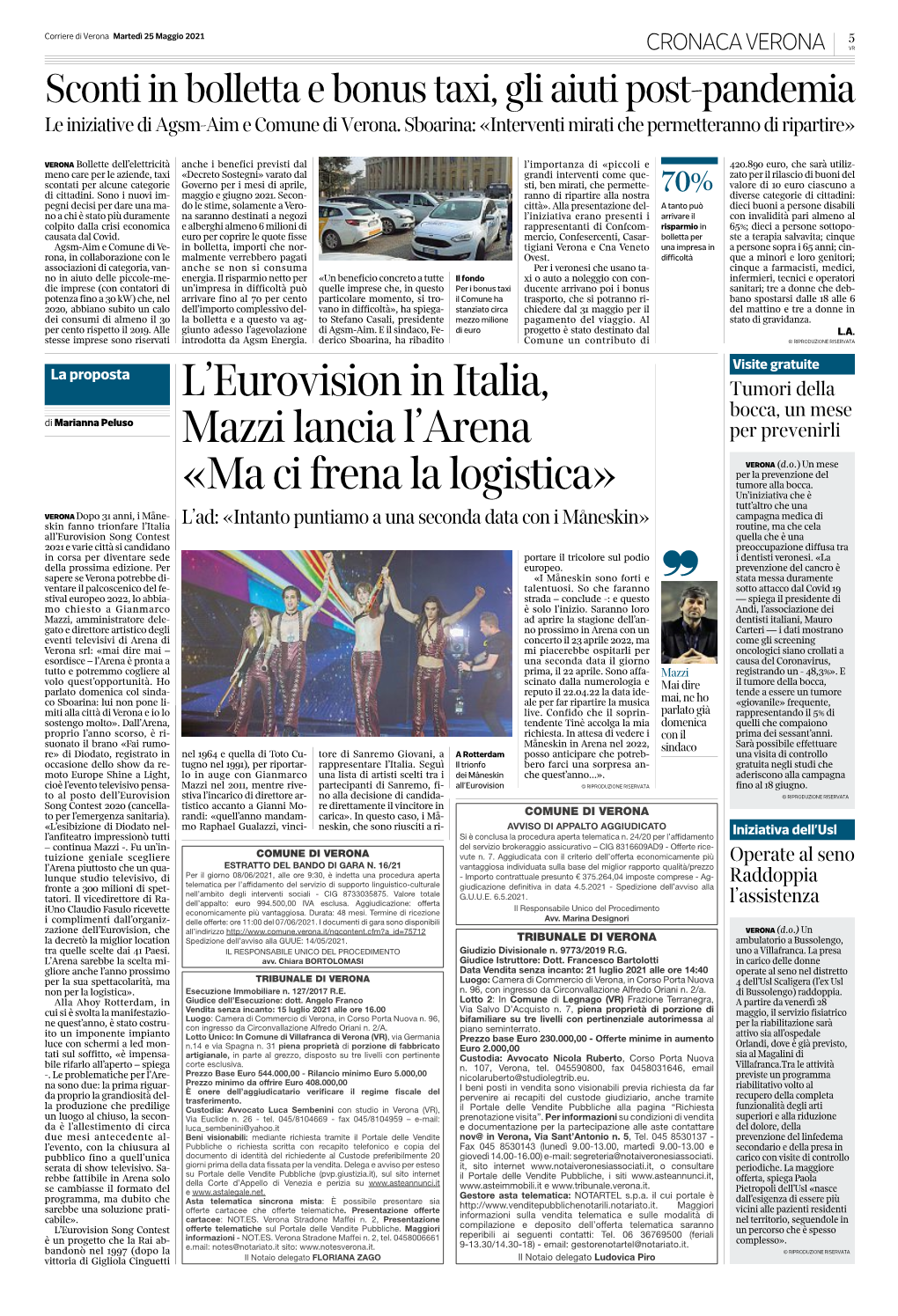 L'eurovision in Italia, Mazzi Lancia L'arena «Ma Ci Frena La