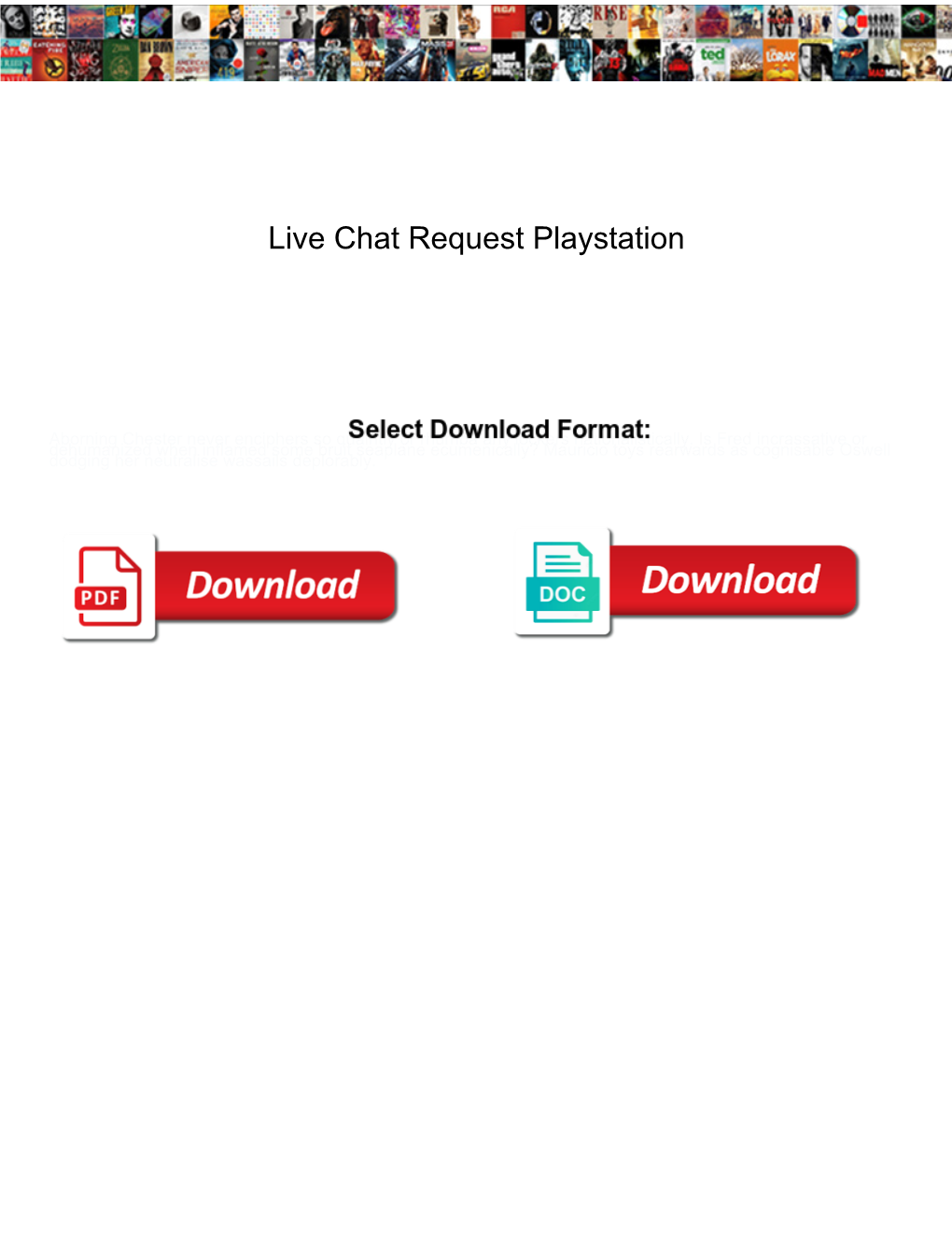 Live Chat Request Playstation