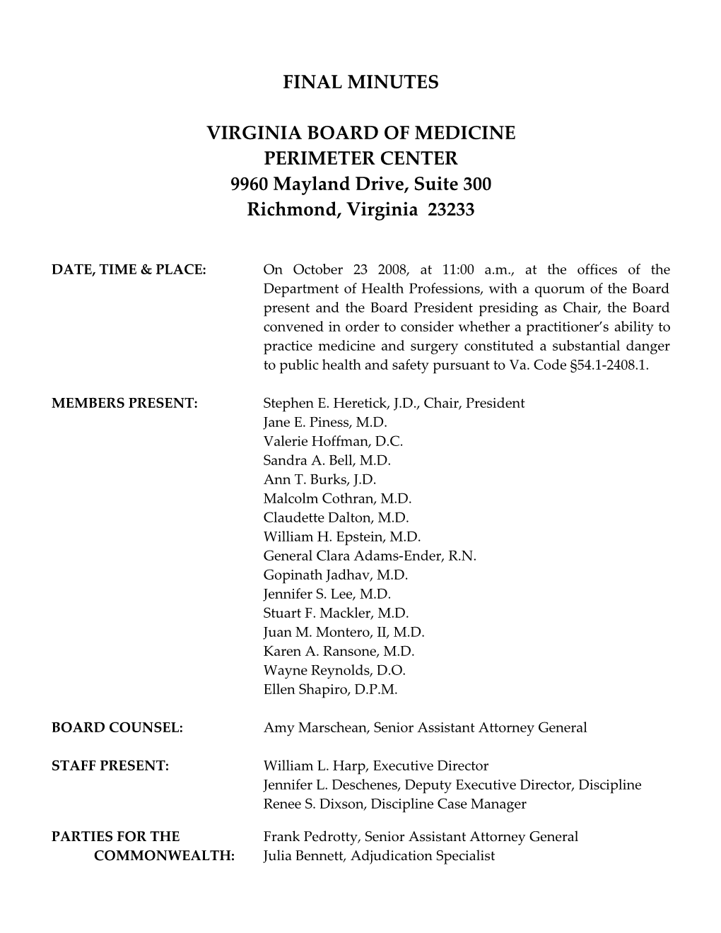 Virginia Board of Medicine s3