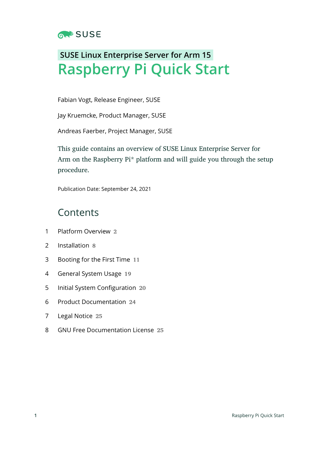 Raspberry Pi Quick Start