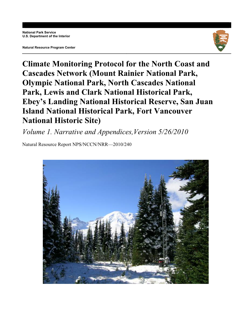 Climate Monitoring Protocol for the North Coast and Cascades Network