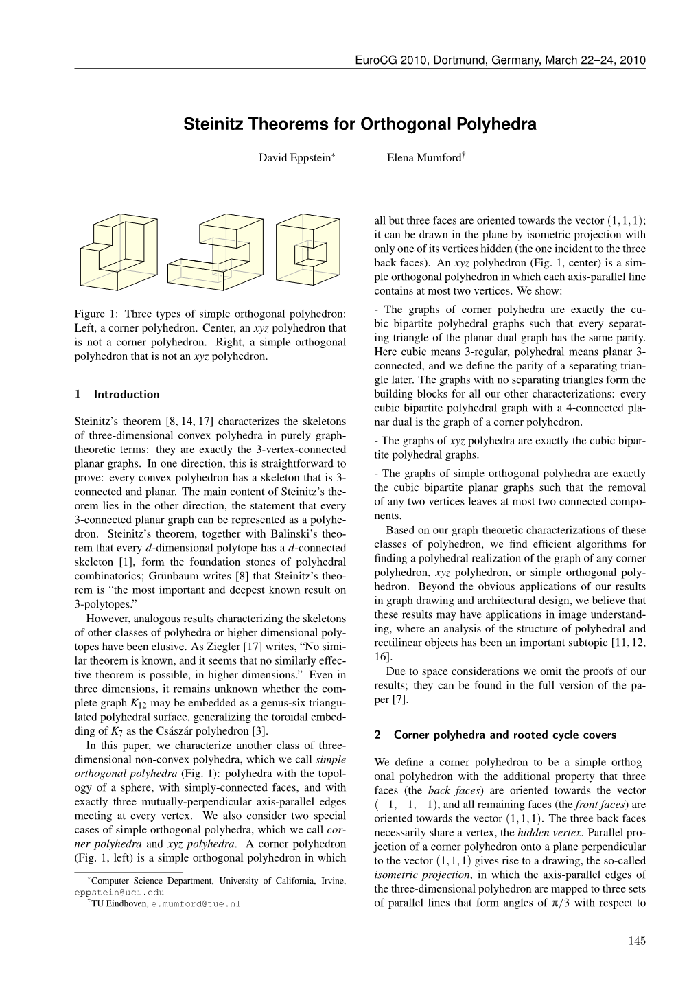 26Th European Workshop on Computational Geometry 2010