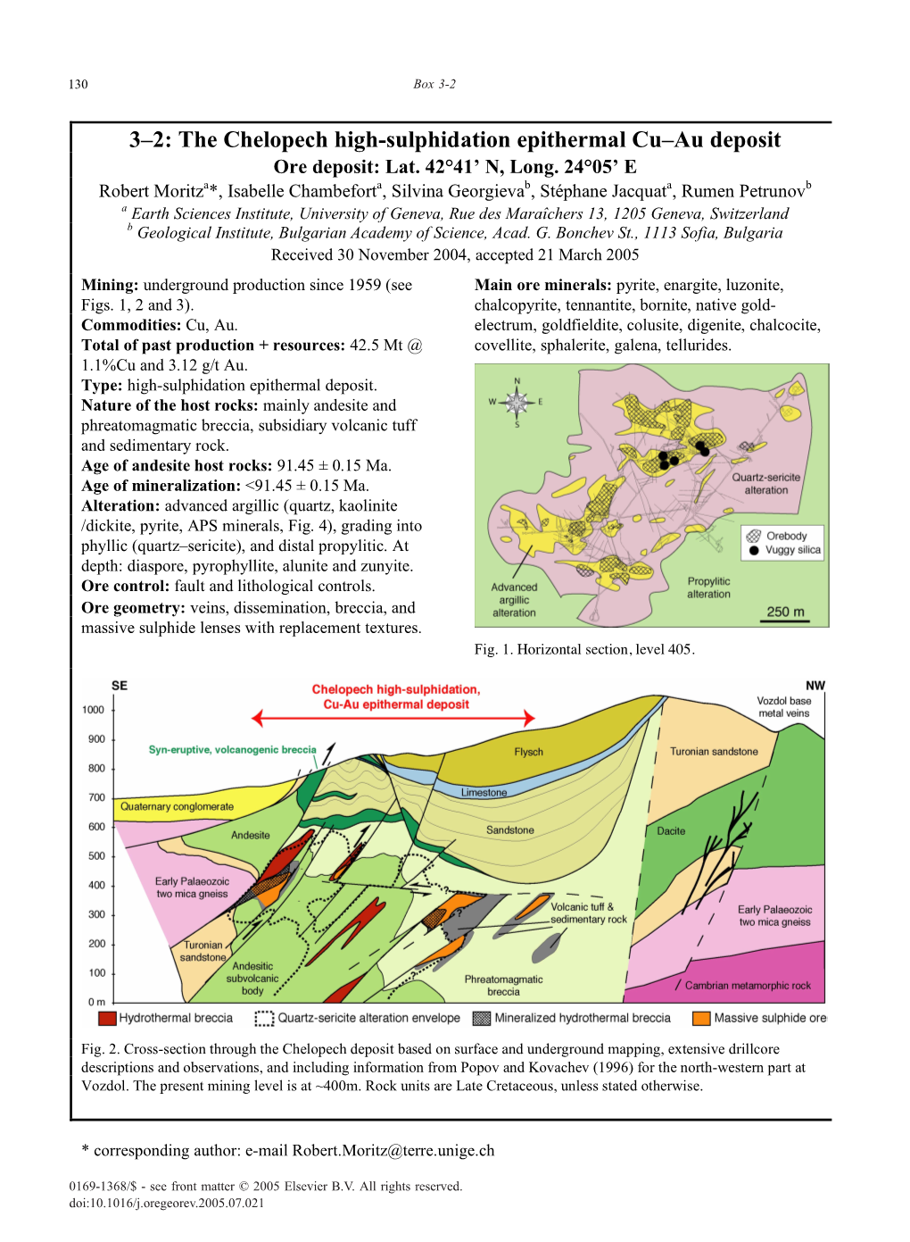 The Chelopech High-Sulphidation Epithermal Cu–Au Deposit Ore Deposit: Lat