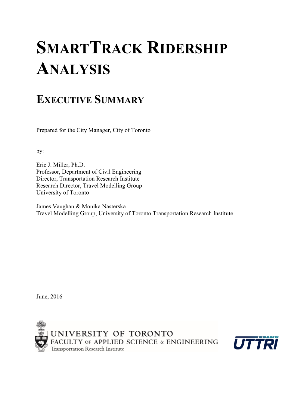 Smarttrack Ridership Analysis