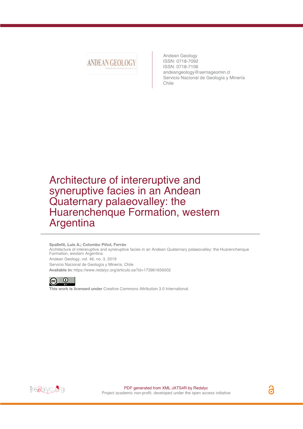 Architecture of Intereruptive and Syneruptive Facies in an Andean Quaternary Palaeovalley: the Huarenchenque Formation, Western Argentina