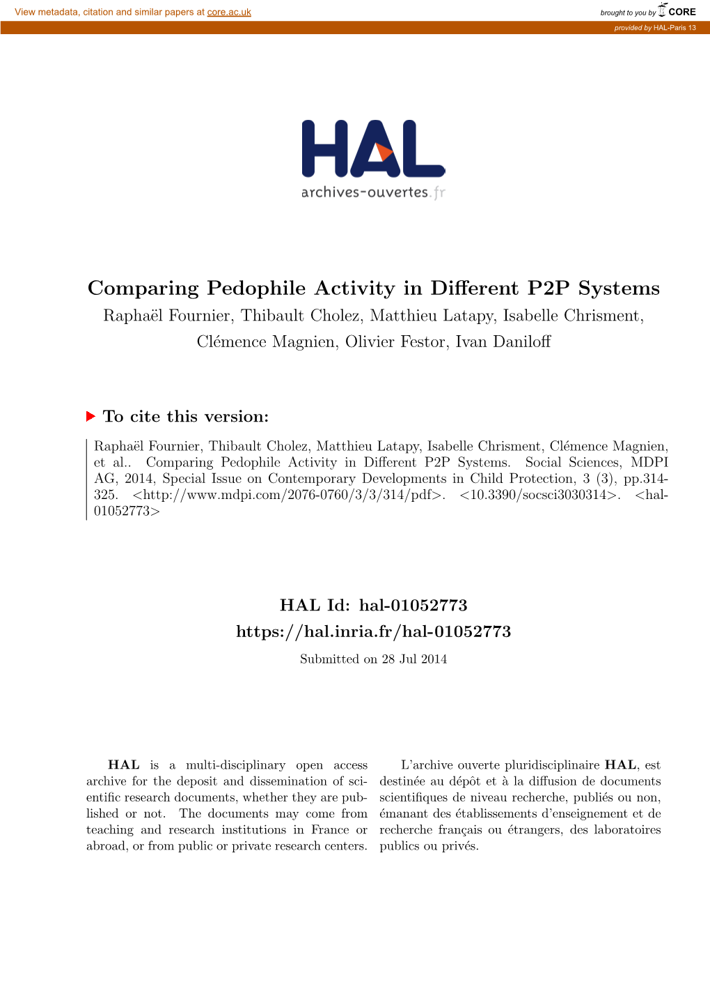 Comparing Pedophile Activity in Different P2P Systems