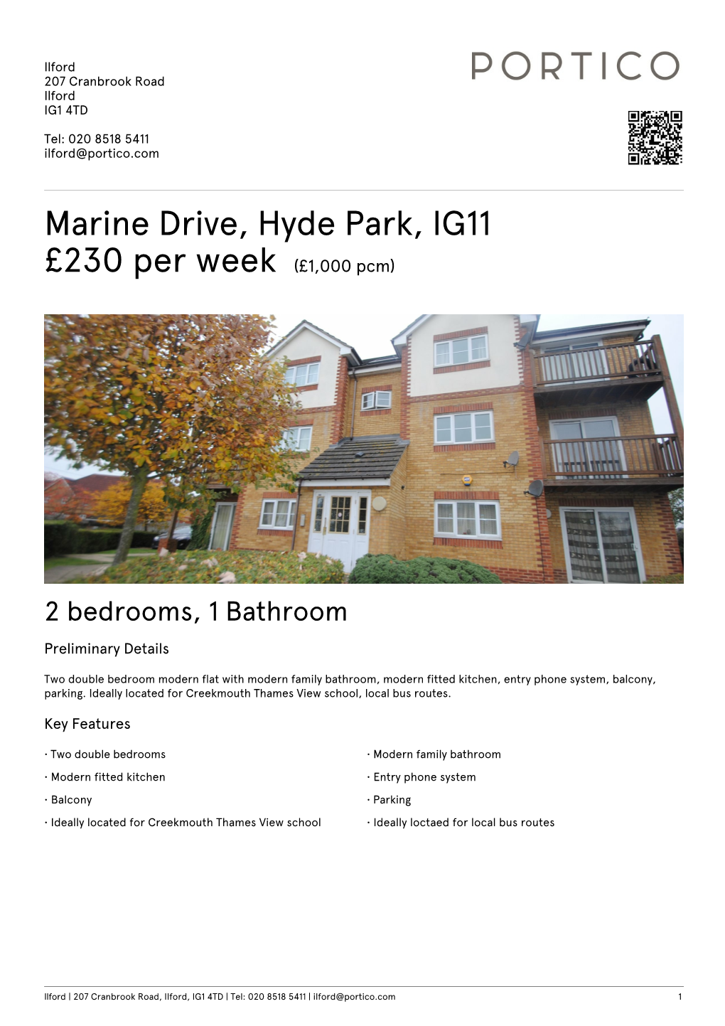 Marine Drive, Hyde Park, IG11 £230 Per Week