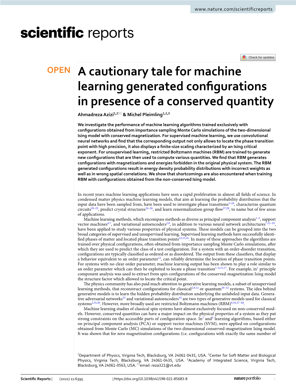 A Cautionary Tale for Machine Learning Generated Configurations in Presence of a Conserved Quantity