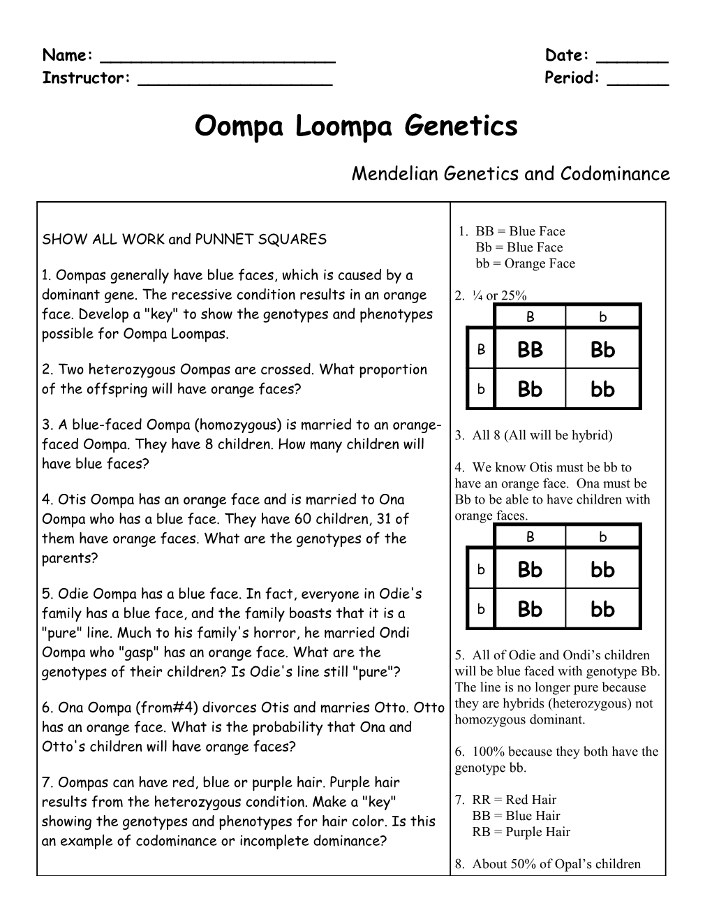 Oompa Loompa Genetics