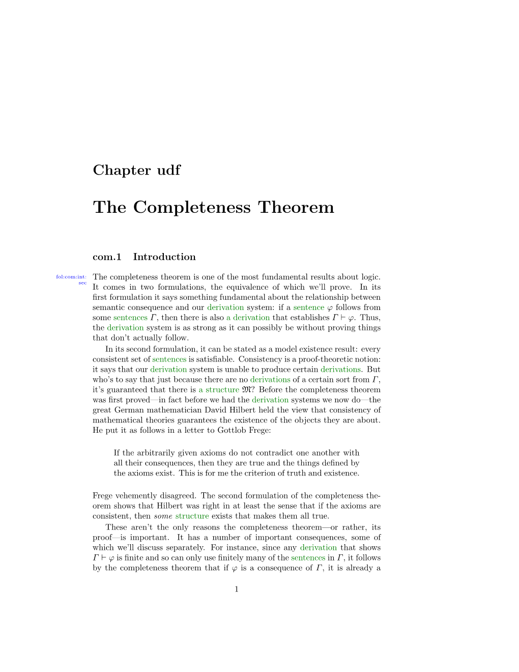 The Completeness Theorem