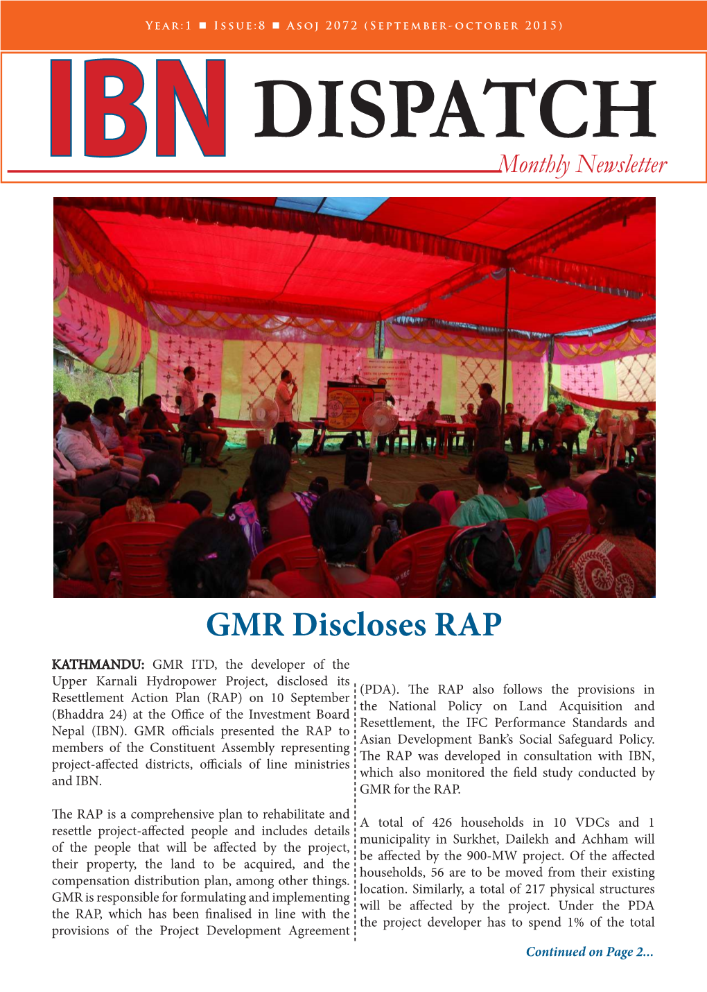 GMR Discloses RAP